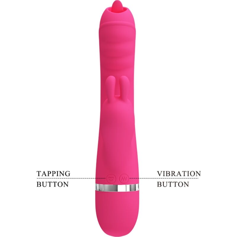 High Tech-Phoenix Rabbit Vibratore Multifunzione Rosa-Silicone, 7 — PRETTY LOVE · Vibratori (immagine 3)