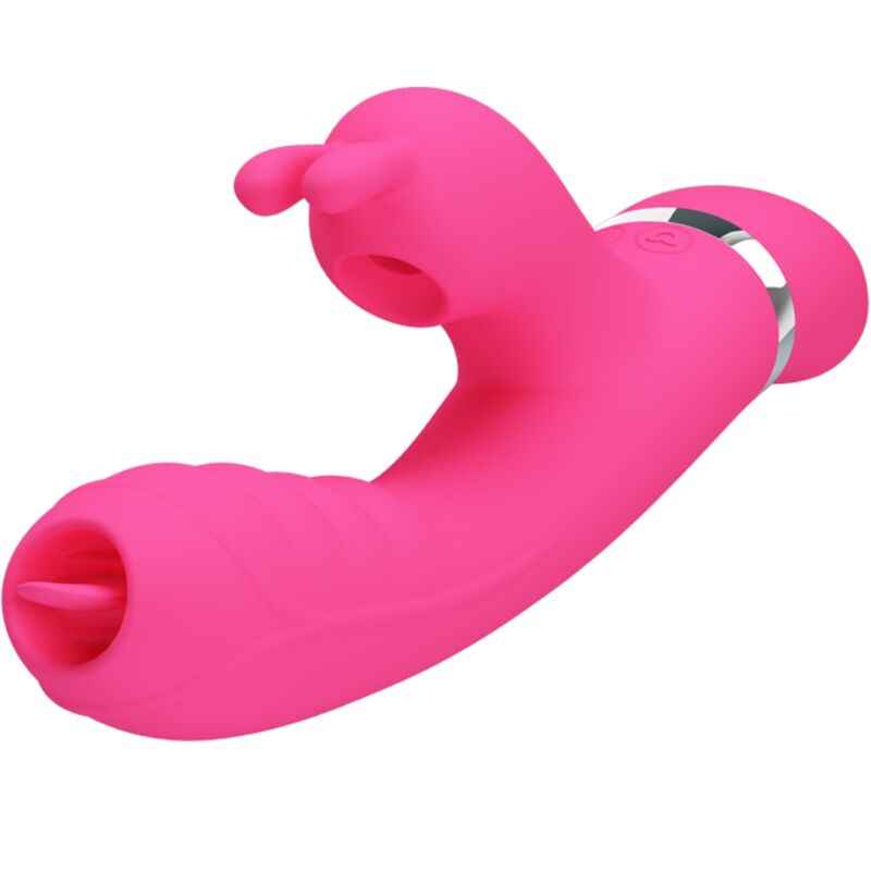 High Tech-Phoenix Rabbit Vibratore Multifunzione Rosa-Silicone, 7 — PRETTY LOVE · Vibratori (immagine 6)