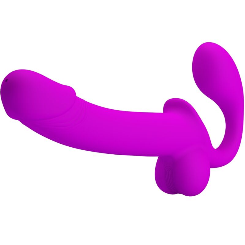 High Tech-Kelpie Doppio Strap-on Stimolatore Viola-Silicone, Impermeabile