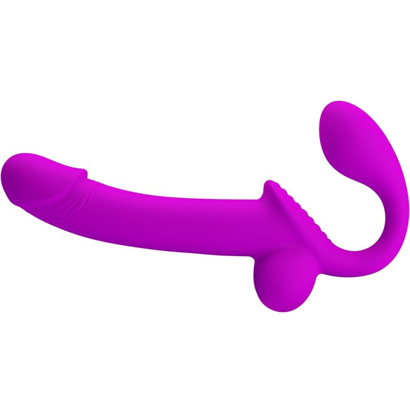 High Tech-Kelpie Doppio Strap-on Stimolatore Viola-Silicone, Impermeabile — PRETTY LOVE · Vibratori (immagine 2)