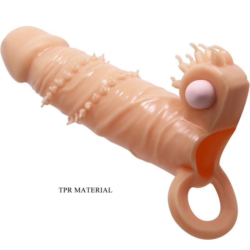 For Him-Connor Guaina per pene con Stimolatore Clitoride Flesh-TPR — PRETTY LOVE · Anelli & Guaine per pene (imaginea 6)