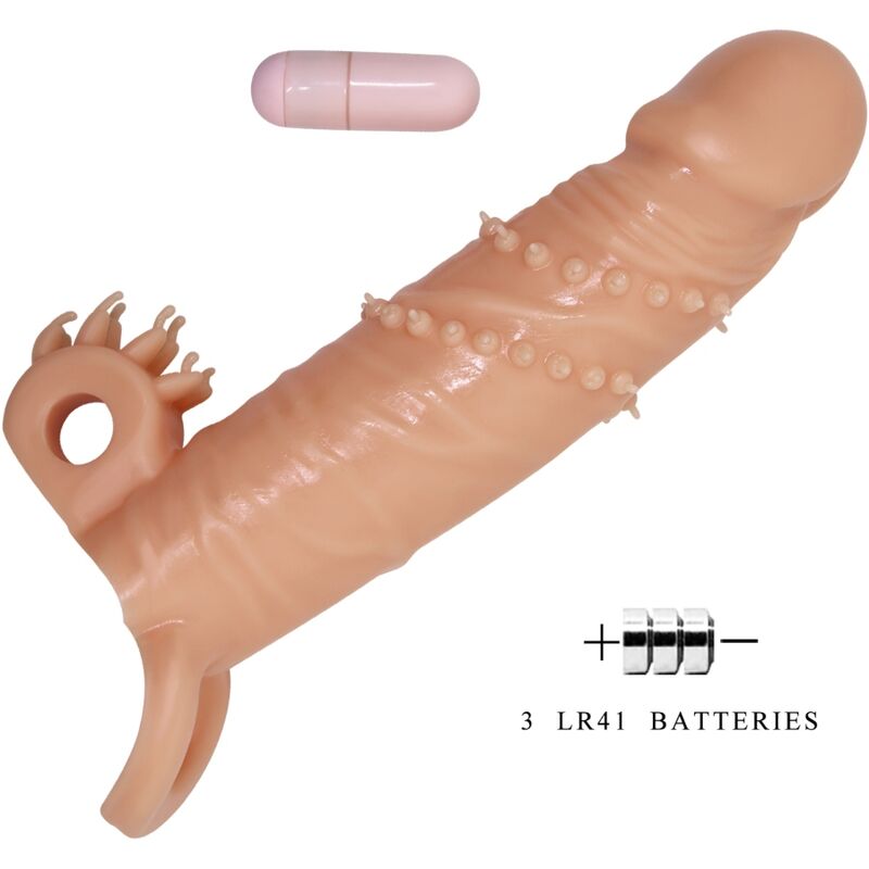 For Him-Connor Guaina per pene con Stimolatore Clitoride Flesh-TPR — PRETTY LOVE · Anelli & Guaine per pene (imaginea 7)