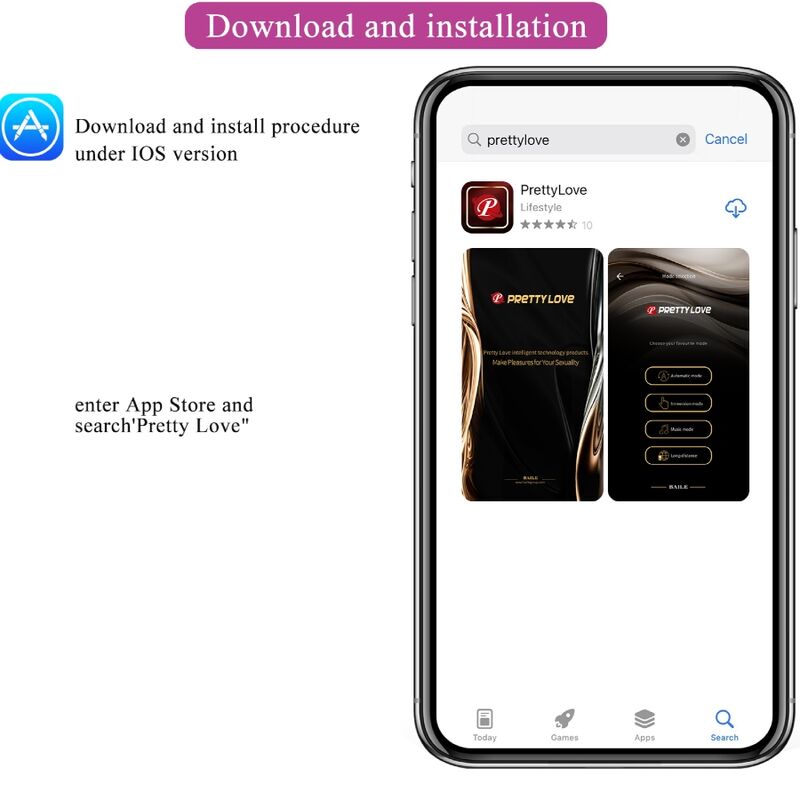 App Series-Franz Massager e Vibratore con App Gratuita 2 App Series-Franz Massager e Vibratore con App Gratuita — PRETTY LOVE · Giocattoli per coppie (imaginea 2)