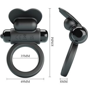 For Him-Debonaire Anello Vibratore Coniglio 10 Vibrazioni — PRETTY LOVE · Anelli & Guaine per pene (imaginea 4)