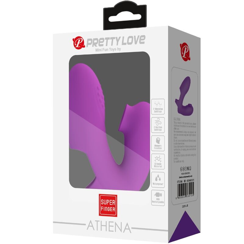 Fun Toys-Athena Vibratore per Dito con Stimolatore Clitorideo — PRETTY LOVE · Vibratori (immagine 7)