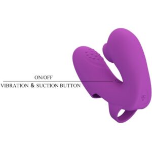 Fun Toys-Athena Vibratore per Dito con Stimolatore Clitorideo — PRETTY LOVE · Vibratori (immagine 2)