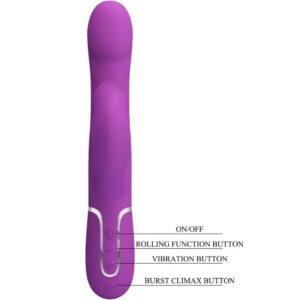 High Tech-4 in 1 Vibratore Multifunzione e Stimolatore — PRETTY LOVE · Vibratori (imaginea 2)