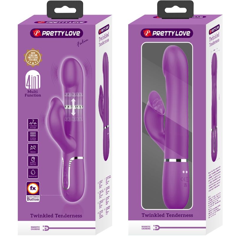 High Tech-4 in 1 Vibratore Multifunzione e Stimolatore — PRETTY LOVE · Vibratori (immagine 6)