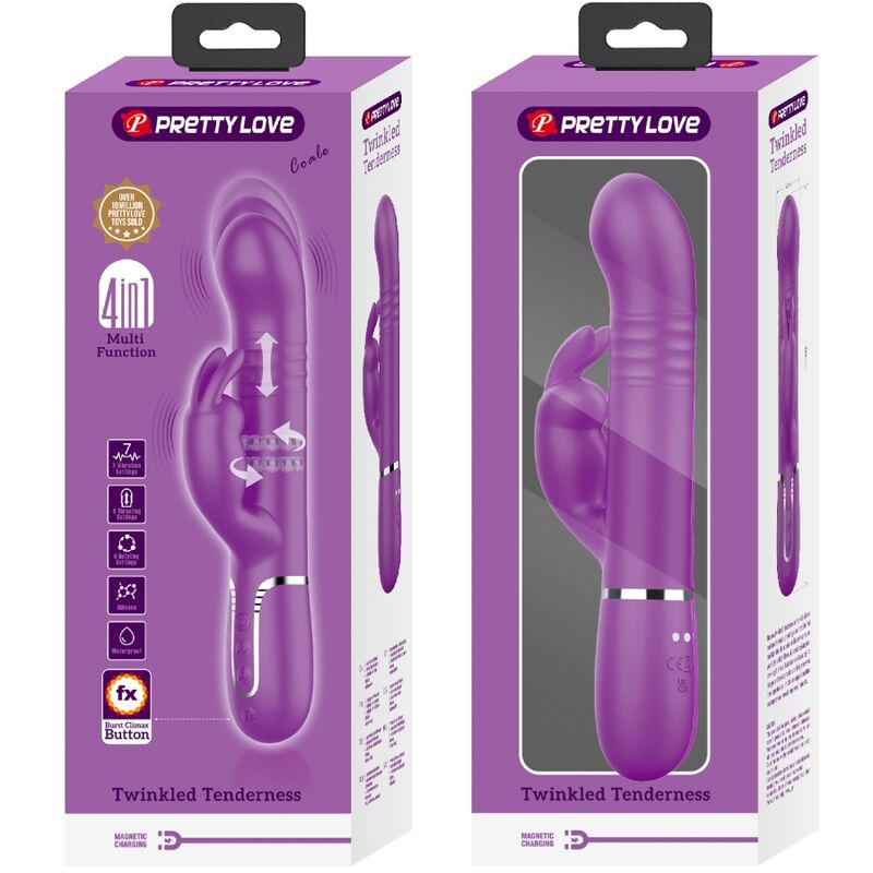 High Tech-Cola 4 in 1 vibratore coniglio multifunzione 8 High Tech-Cola 4 in 1 vibratore coniglio multifunzione — PRETTY LOVE · Vibratori (imaginea 8)