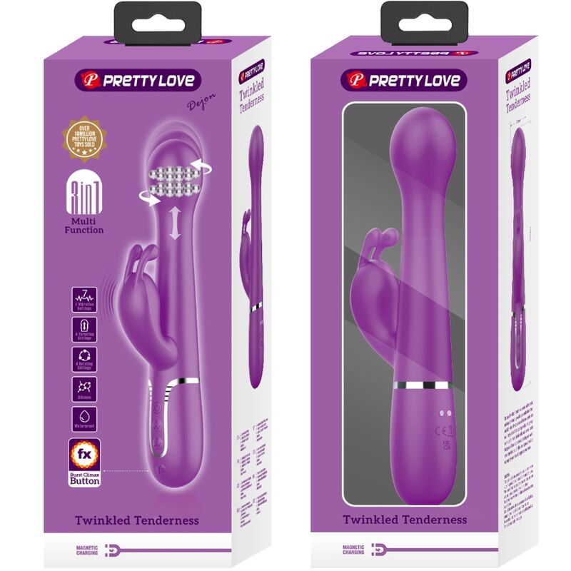 High Tech-Dejon 3 in 1 Vibratore Coniglio Multifunzione — PRETTY LOVE · Vibratori (imaginea 7)