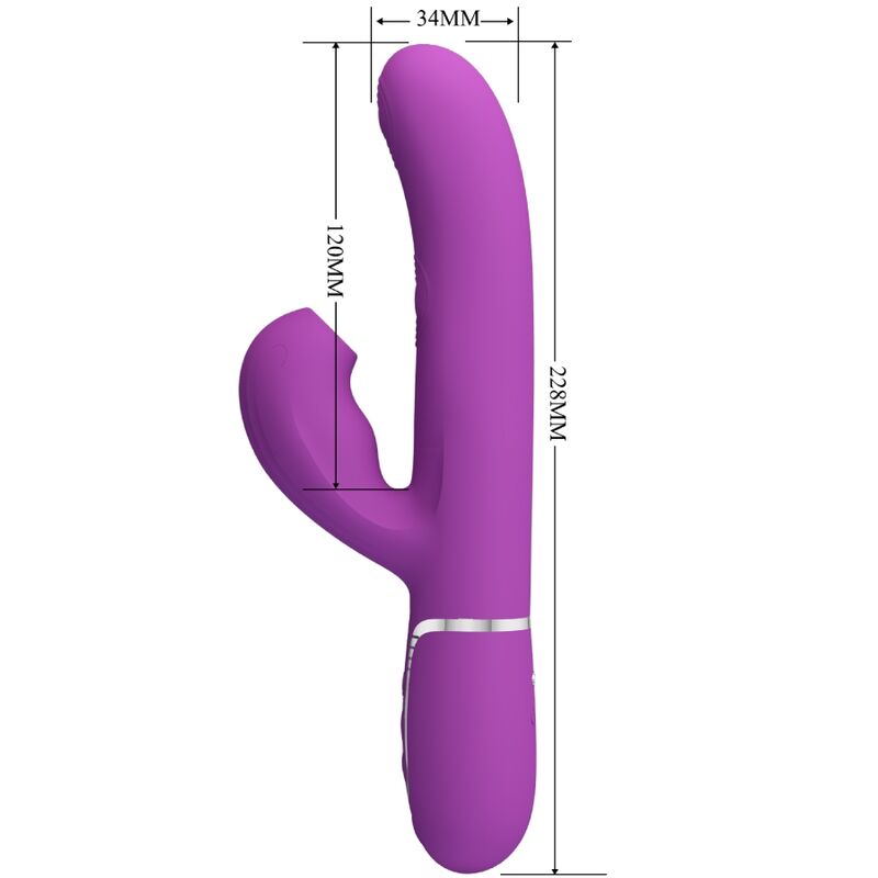 High Tech-Perlite 3 in 1 Vibratore Coniglio Multifunzione — PRETTY LOVE · Vibratori (immagine 4)