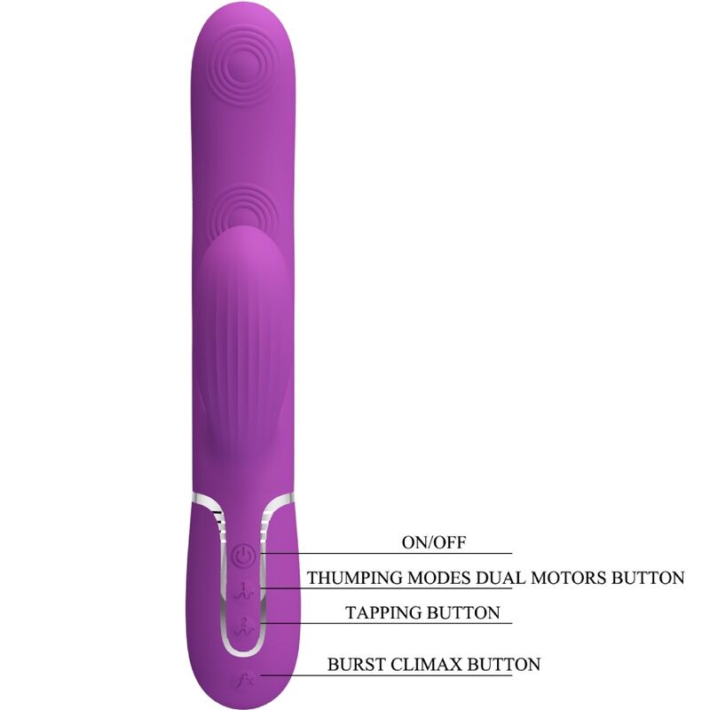 High Tech-Perlite 3 in 1 Vibratore Coniglio Multifunzione — PRETTY LOVE · Vibratori (immagine 7)