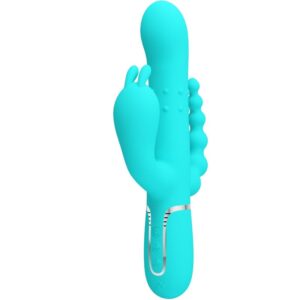 High Tech-Cammy 4 in 1 Triple Rabbit Vibrator Blu-Silicone