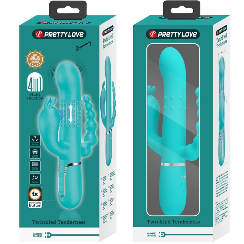 High Tech-Cammy 4 in 1 Triple Rabbit Vibrator Blu-Silicone 7 High Tech-Cammy 4 in 1 Triple Rabbit Vibrator Blu-Silicone — PRETTY LOVE · Vibratori (imaginea 7)