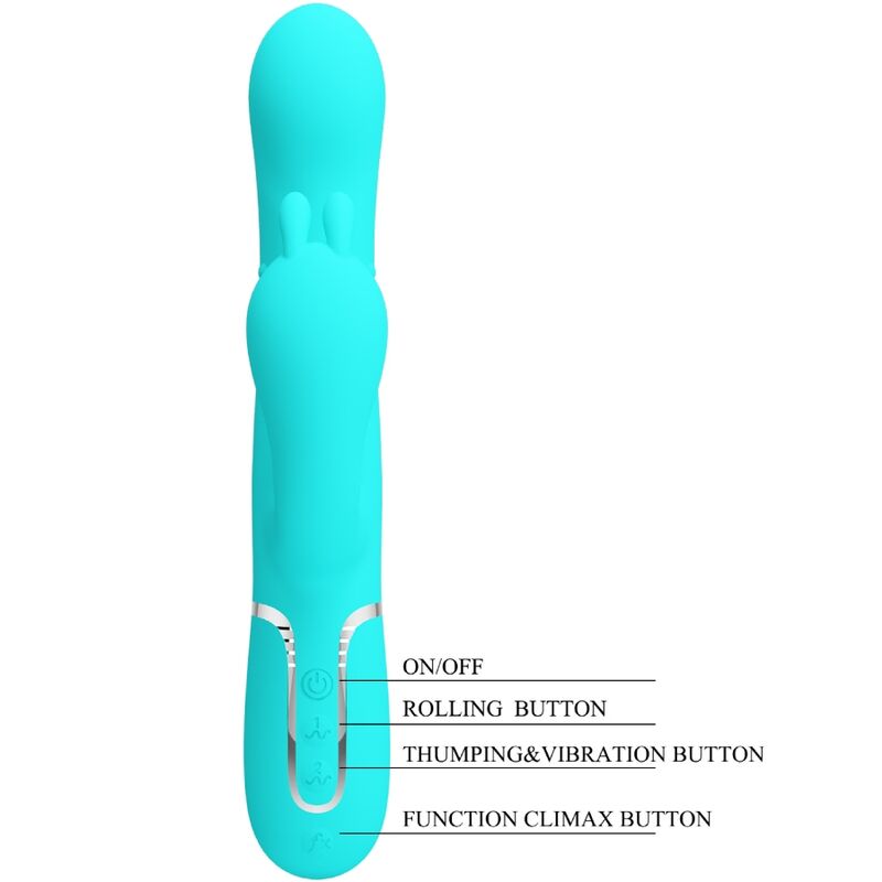 High Tech-Cammy 4 in 1 Triple Rabbit Vibrator Blu-Silicone 8 High Tech-Cammy 4 in 1 Triple Rabbit Vibrator Blu-Silicone — PRETTY LOVE · Vibratori (imaginea 8)