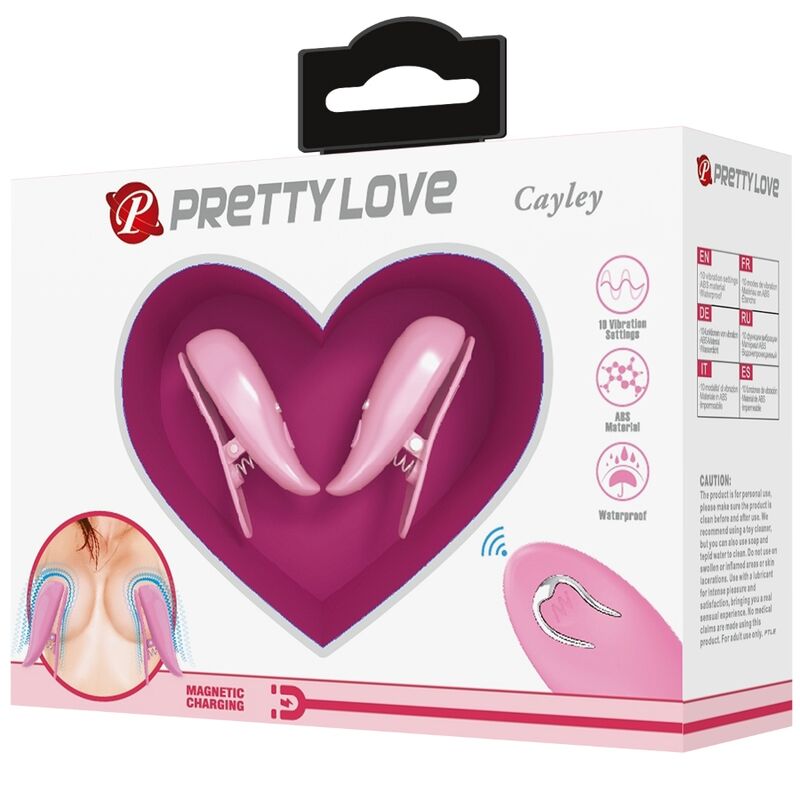 Fun Toys-Morsetti per capezzoli Cailey con 10 vibrazioni telecomando — PRETTY LOVE · Accessori BDSM (immagine 8)