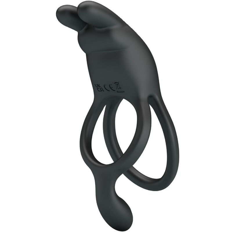 For Him-Seth Anello Vibrante Doppio Coniglio 7 Vibrazioni Nero-Silicone 3 For Him-Seth Anello Vibrante Doppio Coniglio 7 Vibrazioni Nero-Silicone — PRETTY LOVE · Anelli & Guaine per pene (imaginea 3)
