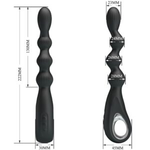 Anal Toys-Federer Vibratore Anale 12 Vibrazioni Nero-Silicone, 12 11 Anal Toys-Federer Vibratore Anale 12 Vibrazioni Nero-Silicone, 12 — PRETTY LOVE · Vibratori (immagine 4)