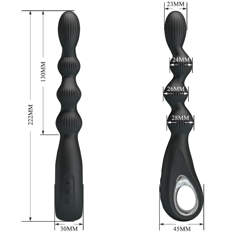 Anal Toys-Federer Vibratore Anale 12 Vibrazioni Nero-Silicone, 12 4 Anal Toys-Federer Vibratore Anale 12 Vibrazioni Nero-Silicone, 12 — PRETTY LOVE · Vibratori (immagine 4)