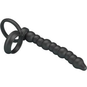 For Him-Dillion Anello fallico con doppia penetrazione, Nero-Silicone — PRETTY LOVE · Anelli & Guaine per pene (imaginea 7)