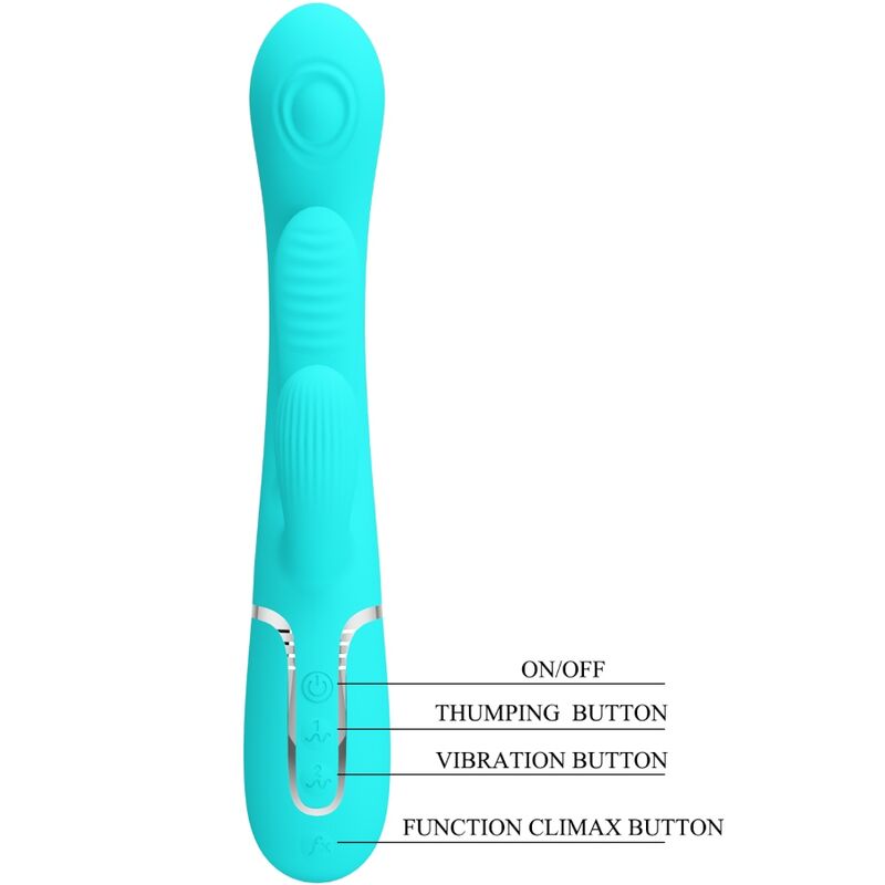 High Tech-Shania Triple Rabbit Vibratore Multifunzione 3 in 1 — PRETTY LOVE · Vibratori (imaginea 5)