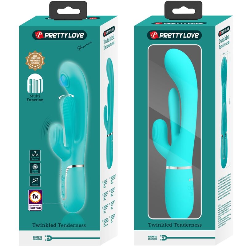 High Tech-Shania Triple Rabbit Vibratore Multifunzione 3 in 1 — PRETTY LOVE · Vibratori (imaginea 7)