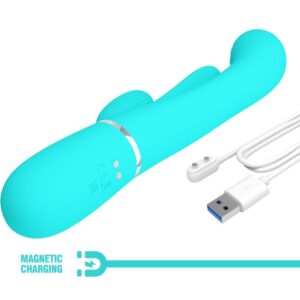 High Tech-Shania Triple Rabbit Vibratore Multifunzione 3 in 1 — PRETTY LOVE · Vibratori (imaginea 8)