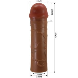 For Him-Nilo Guaina per pene con Estensione 2.5 cm Mulatto-TPR — PRETTY LOVE · Anelli & Guaine per pene (imaginea 5)