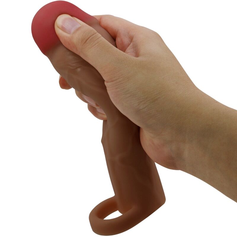 For Him-Hani Guaina per pene con Estensione di 5 cm Mulatto-TPR 4 For Him-Hani Guaina per pene con Estensione di 5 cm Mulatto-TPR — PRETTY LOVE · Anelli & Guaine per pene (imaginea 4)