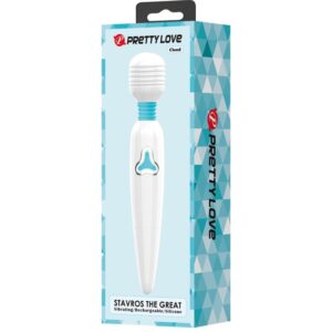High Tech-Cloud Wand Bastone Vibratore 7 Vibrazioni, Bianco-Silicone, 7 — PRETTY LOVE · Vibratori (imaginea 9)