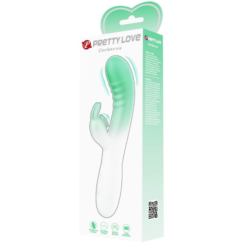 High Tech-Cerberus Rabbit Vibratore 30 Vibrazioni Verde-Silicone, 12 — PRETTY LOVE · Vibratori (immagine 6)