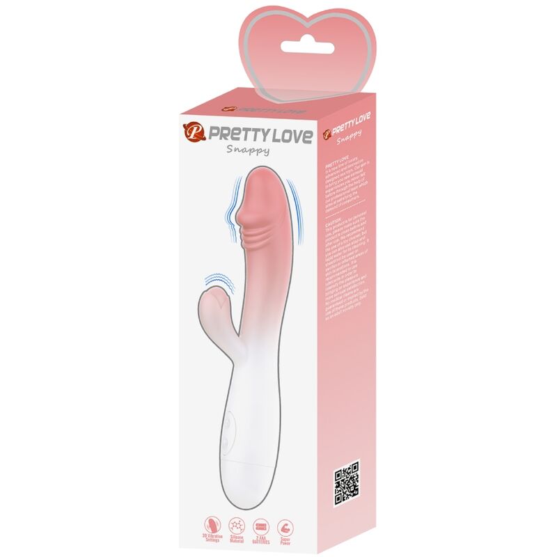 High Tech-Snappy Rabbit Vibrator 30 Vibrazioni Rosa-Silicone, 12 8 High Tech-Snappy Rabbit Vibrator 30 Vibrazioni Rosa-Silicone, 12 — PRETTY LOVE · Vibratori (imaginea 8)