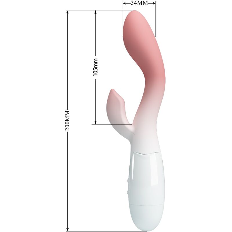 High Tech-Brighty Vibratore G-spot e Stimolatore Clitoride, 30 — PRETTY LOVE · Vibratori (immagine 3)