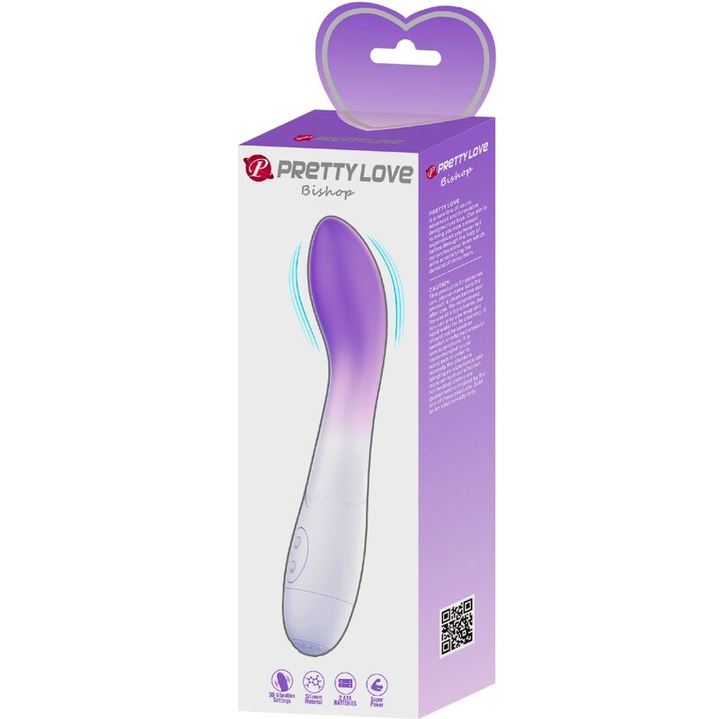 High Tech-Bishop Vibratore G-spot 30 Vibrazioni Viola-Silicone, 12 6 High Tech-Bishop Vibratore G-spot 30 Vibrazioni Viola-Silicone, 12 — PRETTY LOVE · Vibratori (imaginea 6)