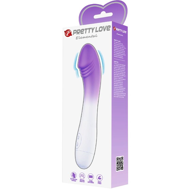 High Tech-Elementale Vibratore G-spot 30 Vibrazioni Viola-Silicone, 12 — PRETTY LOVE · Vibratori (imaginea 6)