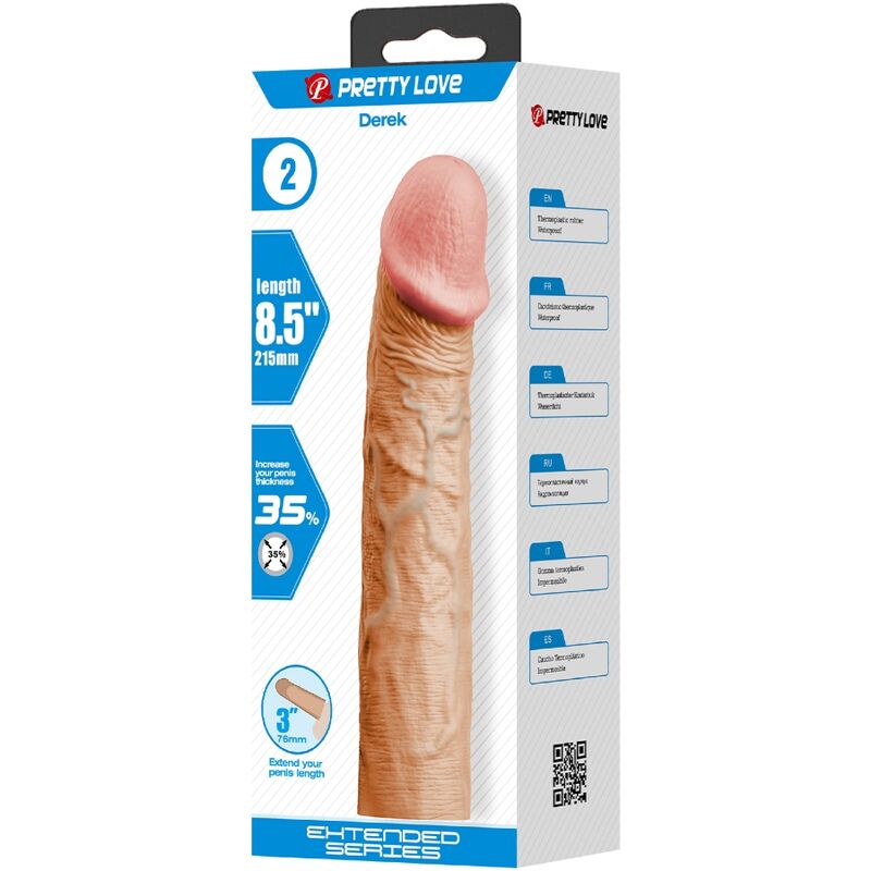 For Him-Derek Guaina per pene con Estensione 7.6 cm, Colore 2 For Him-Derek Guaina per pene con Estensione 7.6 cm, Colore — PRETTY LOVE · Anelli & Guaine per pene (imaginea 2)