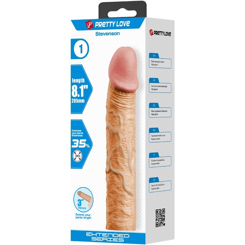 For Him-Stevenson Guaina Pene con Estensione 7.6 cm, Colore 5 For Him-Stevenson Guaina Pene con Estensione 7.6 cm, Colore — PRETTY LOVE · Anelli & Guaine per pene (imaginea 5)
