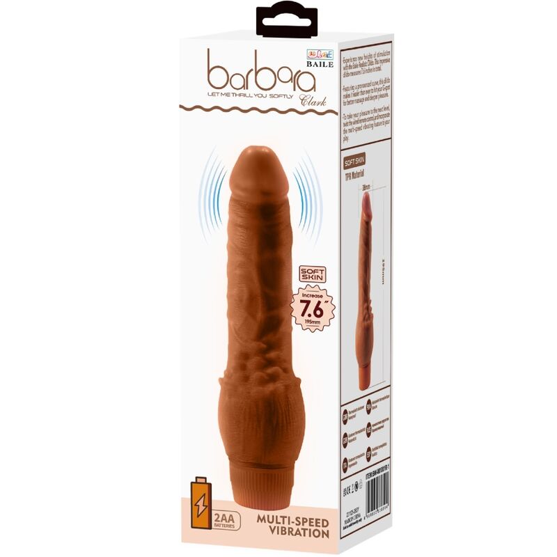 Baile-Barbara Realistic Vibratore 19.5 cm Mulatto-TPR · Vibratori (immagine 4)