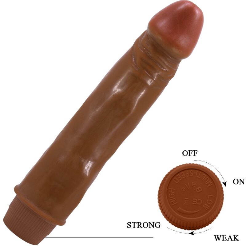 Baile-Dwarf Vibrator Realistico 21 cm Mulatto-TPR · Vibratori (imaginea 5)