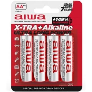 Aiwa-X-tra Batterie AA Alcaline LR6 Blister*4 Ricaricabile