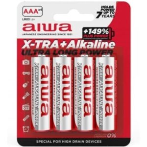 Aiwa-X-tra Alcaline AAA LR03 Batterie Alcaline - Blister*4