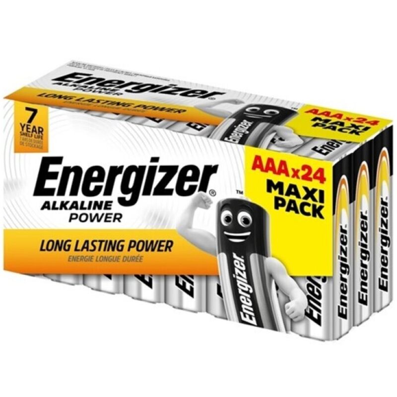 Energizer-Alkaline Power Aaa Batteria alcalina LR03 BOX*24 (3 · Batterie & Accessori