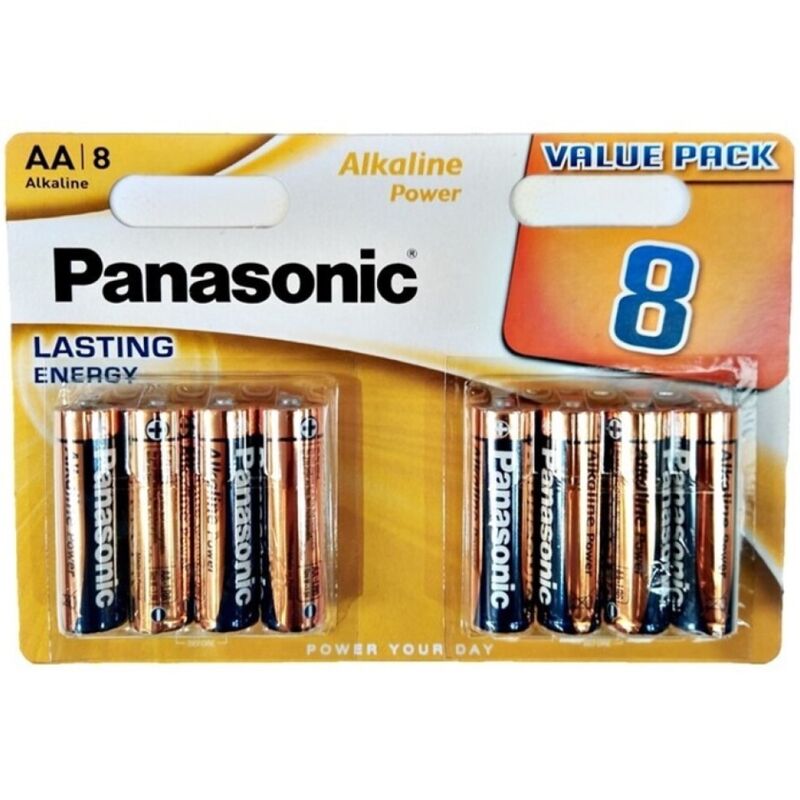 Panasonic-Batterie alcaline bronzo AA LR6 Blister*8 1 Panasonic-Batterie alcaline bronzo AA LR6 Blister*8 · Batterie & Accessori