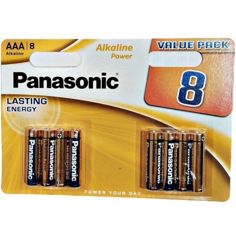 Panasonic-Batterie alcaline bronzo AAA LR03 Blister*8