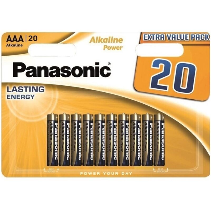 Panasonic-Bronzo Alcalino AAA LR03 Blister*20 · Batterie & Accessori