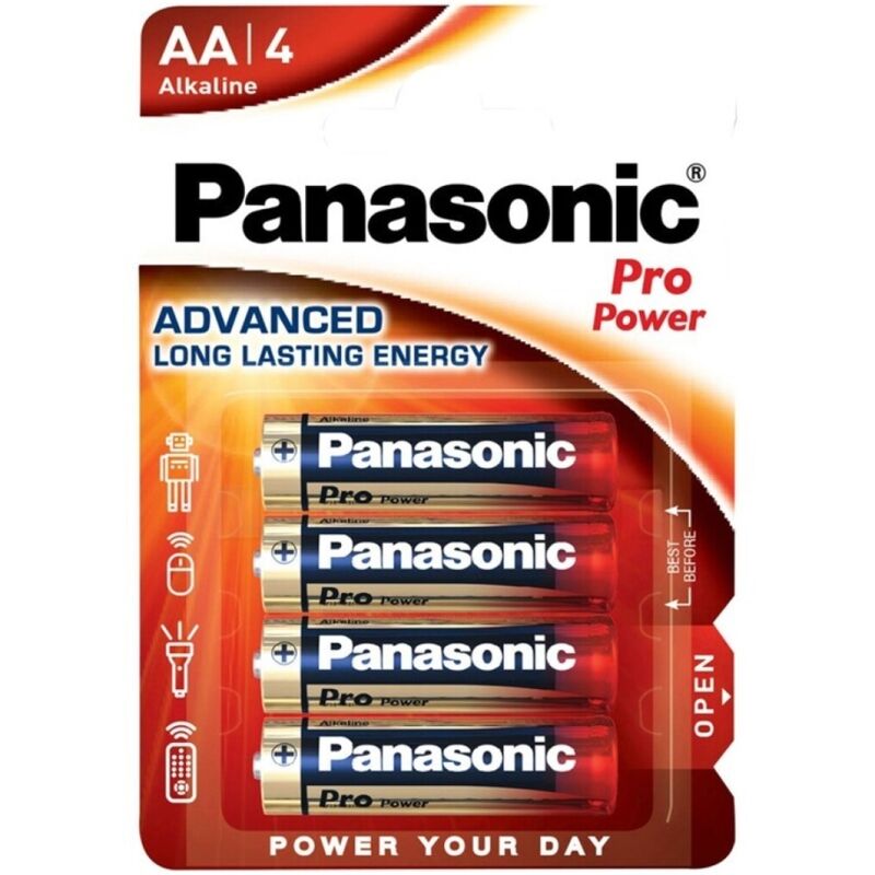 Panasonic-Pro Power Alkaline Batteria AA LR6 Blister*4 · Batterie & Accessori