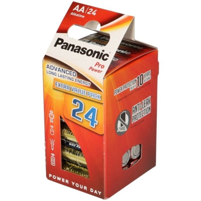 Panasonic-Batterie alcaline Pro AA LR6 Pack*24 1 Panasonic-Batterie alcaline Pro AA LR6 Pack*24 · Batterie & Accessori