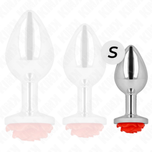 Kink Pleasure Plugs-Plug anale Rosa Rosso Size S-Metal 8 Kink Pleasure Plugs-Plug anale Rosa Rosso Size S-Metal · Accessori BDSM (imaginea 3)