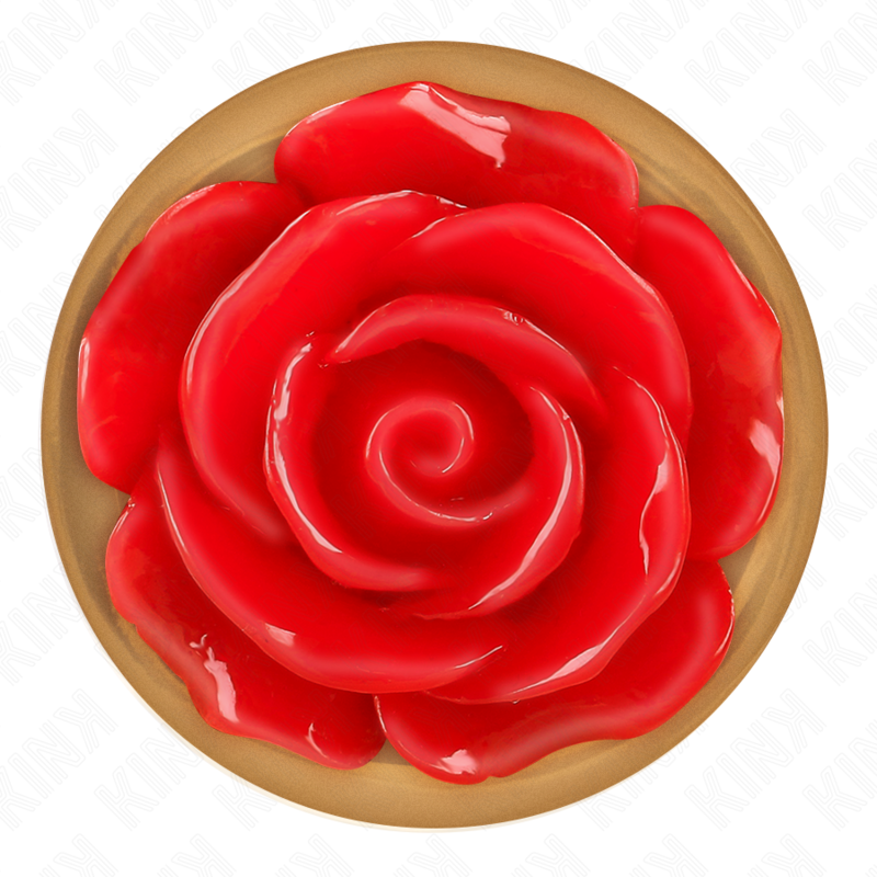 Kink Pleasure Plugs-Plug anale Pink Gold con Rosa Rosso, L-Metal · Accessori BDSM (immagine 5)