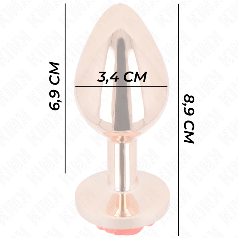 Kink Pleasure Plugs-Rosa Oro Plug anale con Rosa Rosso, M-Metal 2 Kink Pleasure Plugs-Rosa Oro Plug anale con Rosa Rosso, M-Metal · Accessori BDSM (imaginea 2)